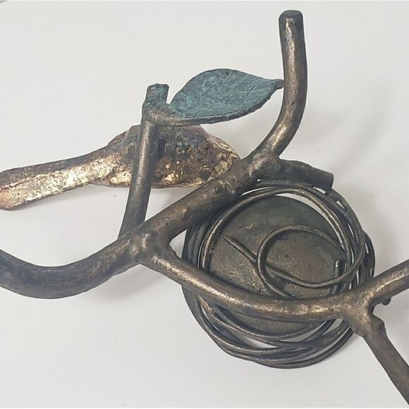 METAL Bird On Branches Tea Light Candle Holder Home Decor - Picture 4 of 7